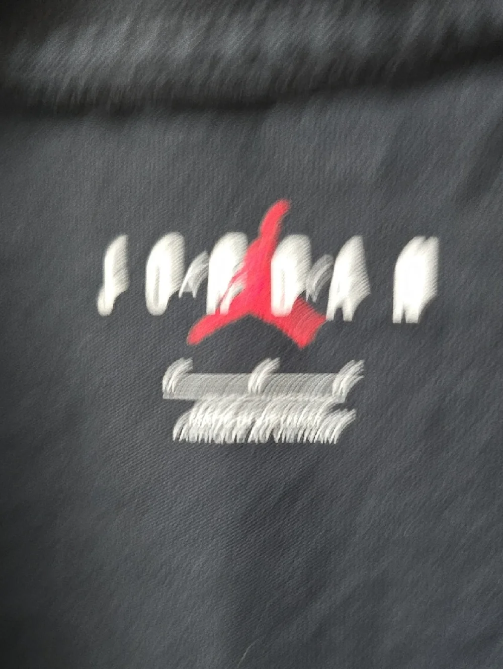 Jordan Black Short Sleeve Tee with White Jumpman Chest Logo - Size M